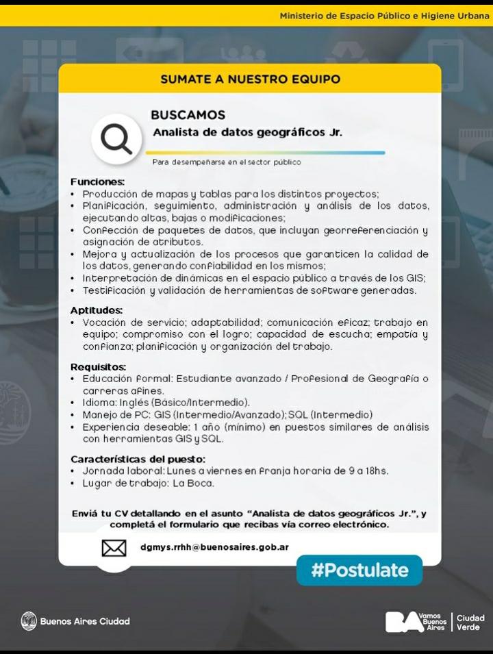 Requisitos para el puesto que se solicita