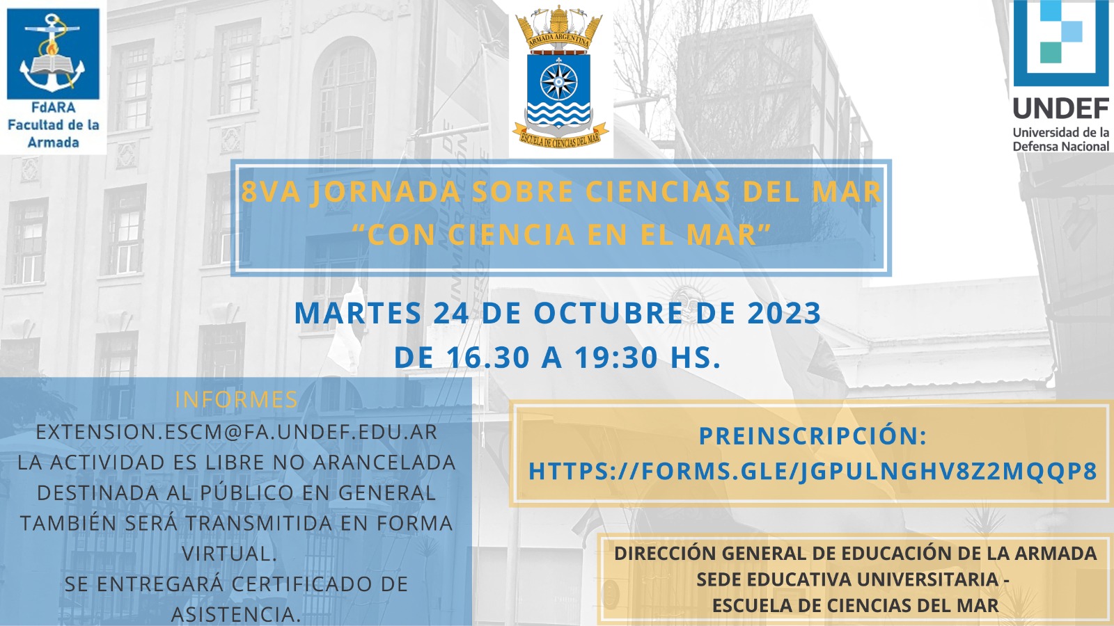 Flayer de invitacion a la 8va. Jornada